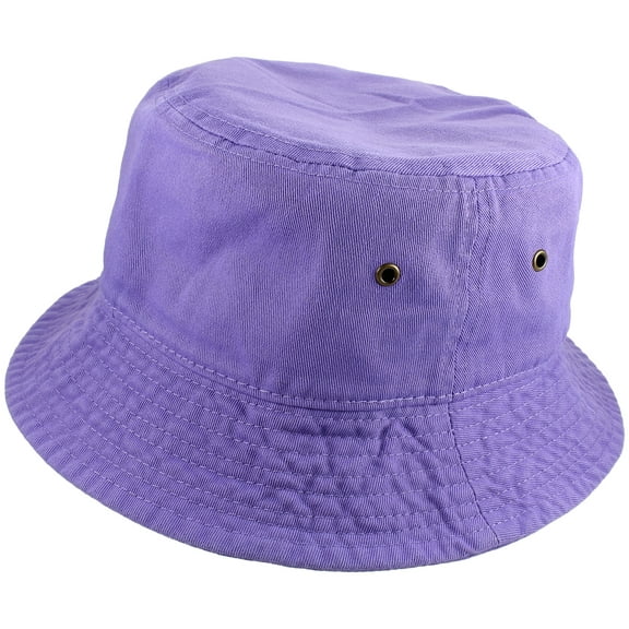 Gelante Bucket Hat 100% Cotton Packable Summer Travel Cap. Lavender-L/XL