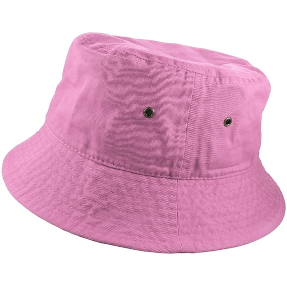 Gelante Bucket Hat 100% Cotton Packable Summer Travel Cap. Light pink-S/M