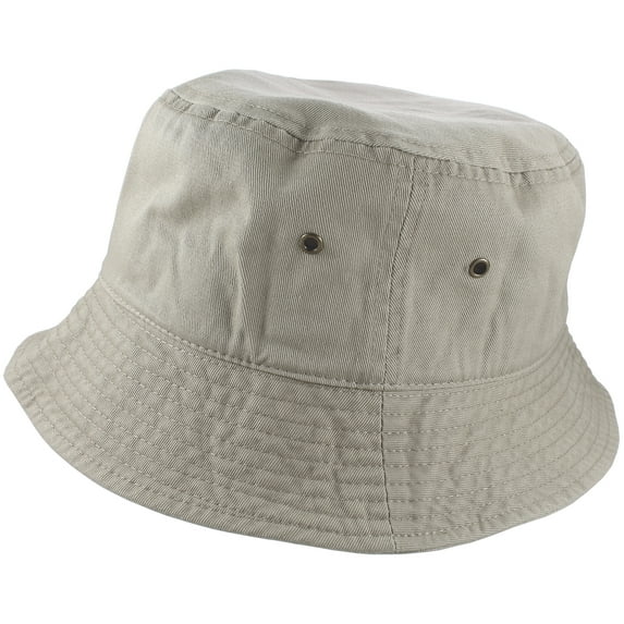 Gelante Bucket Hat 100% Cotton Packable Summer Travel Cap. Putty-S/M
