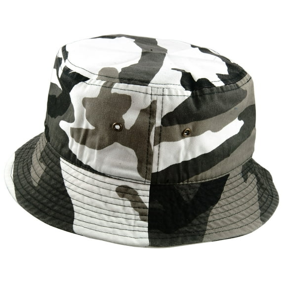 Gelante Bucket Hat Cotton Packable Summer Travel Cap. City Camo-S/M