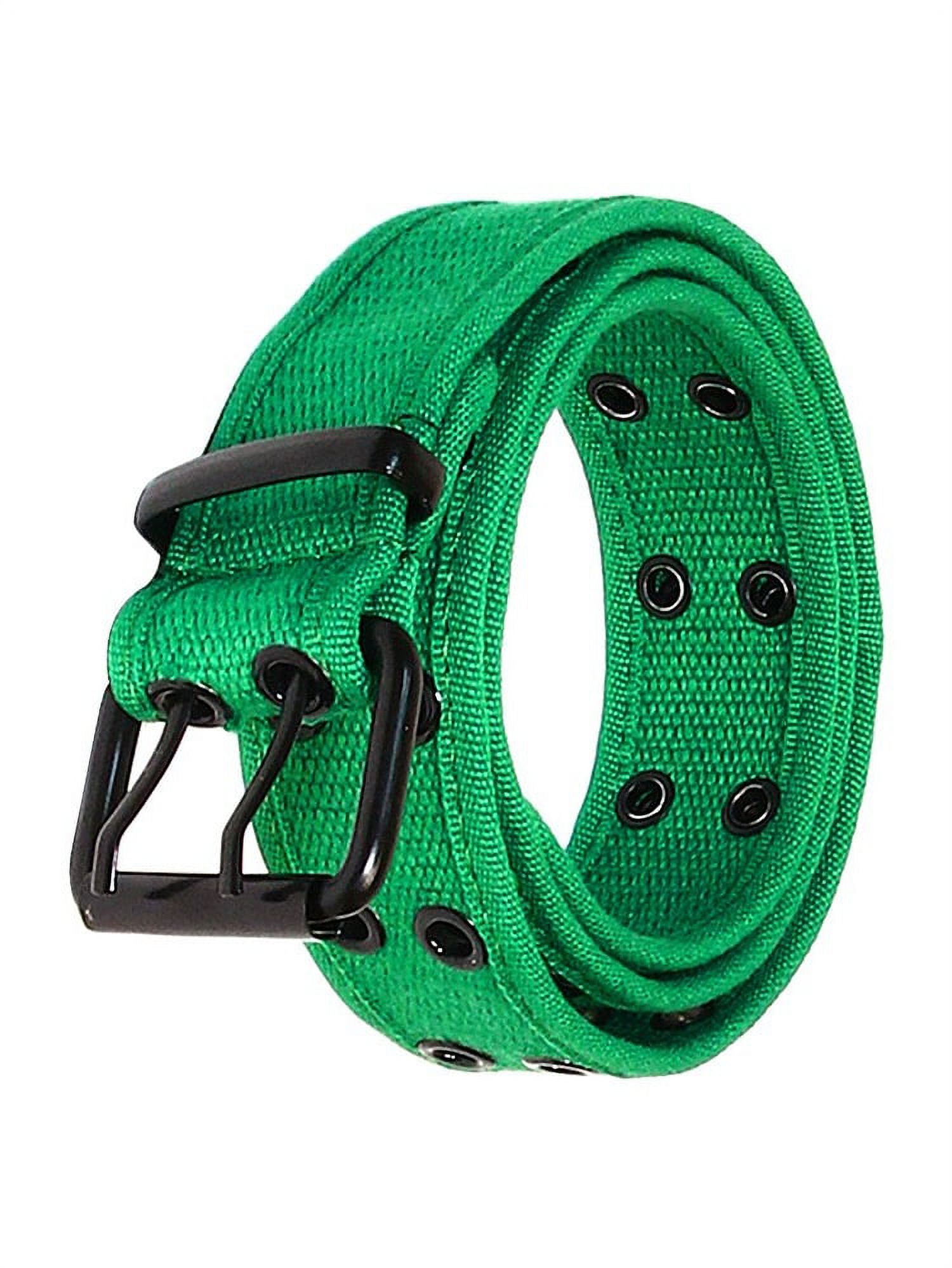 WHIPPY Double Grommet Canvas Belt – Unisex Double Prong Belt For Jeans, Casual & Work Pants (Plus Sizes Available)