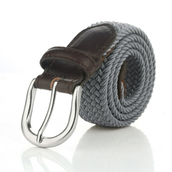 Gelante Children's Canvas Elastic Fabric Woven Stretch Braided Belts 2012-Gray-M (24-26)