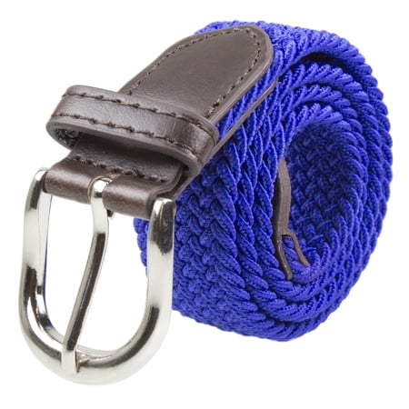 Gelante Children's Canvas Elastic Fabric Woven Stretch Braided Belts -Royal-M (24-26)