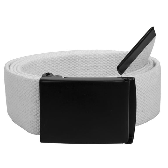 Gelante Fully Adjustable Canvas Web Belt with Black Flip Top Buckle 50'' Long