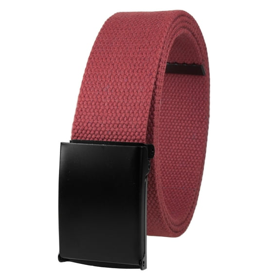 Gelante Fully Adjustable Canvas Web Belt with Black Flip Top Buckle 50'' Long