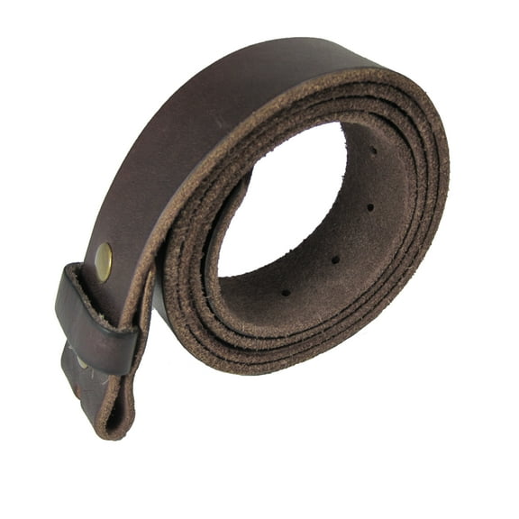 Gelante Genuine Full Grain Leather Belt Strap Without Belt Buckle. Brown-XL