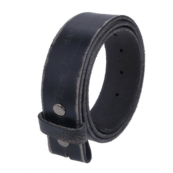Gelante Genuine Full Grain Leather Belt Strap Without Belt Buckle. Distressed Black-L
