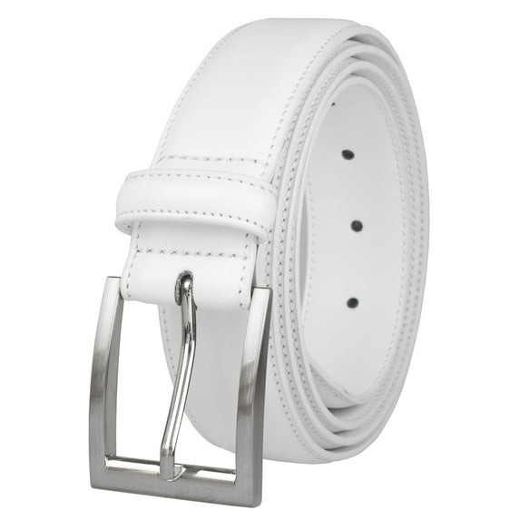Gelante Genuine Leather Dress Belts for Men. Single Prong Buckle belt for Suits, Jeans Uniform. WHT-M (34-36)