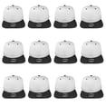 thumbnail image 1 of Gelante Men's Classic Plain Snapback Hat Flat Bill Adjustable Size Wholesale Lot 12pc's.White/Black, 1 of 2