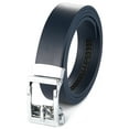 thumbnail image 1 of Gelante Men's Genuine Leather Ratchet Dress Belt With Automatic Sliding Buckle - Minimalistic Style-Trim to Fit G706-Navy, 1 of 5