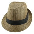 thumbnail image 1 of Gelante Summer Fedora Panama Straw Hats with Black Band- Olive/BLK-S/M, 1 of 3