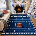 thumbnail image 1 of Gelasgo Football Field Velvet Area Rug, Sports Theme Rectangle Floor Carpet, Soft Plush Non Slip Rug for Bedroom Game Room Home Decor 47.2"×31.5", 1 of 3
