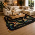thumbnail image 1 of Gelasgo Kids Racing Track Velvet Area Rug, Colorful Roadway Play Mat Decorative Carpet, Soft Indoor Floor Mat for Playroom Bedroom Nursery Kids Room Home Decor, 1 of 5