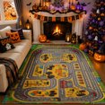 thumbnail image 1 of Gelasgo Kids Town City Road Map Velvet Area Rug, Soft Educational Play Mat Toy Car Track Floor Carpet for Children Playroom Bedroom, 1 of 5