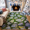 thumbnail image 1 of Gelasgo Natural Stone Texture Velvet Area Rug, Rustic Rock Pattern Decorative Carpet, Soft Indoor Floor Mat for Bedroom Living Room Entryway Office Home Decor, 1 of 5
