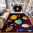 thumbnail image 1 of Gelasgo Solar System Planet Velvet Area Rug, Space Astronomy Decorative Carpet, Colorful Educational Indoor Floor Mat for Kids Room Bedroom Nursery Classroom Home Decor, 1 of 5