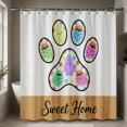 thumbnail image 1 of Gelasgo Sweet Home Paw Print Shower Curtain Polyester Fabric Waterproof Bathroom Curtains 72x72 Inch Cute Easter Egg Decor, 1 of 5