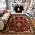 thumbnail image 1 of Gelasgo Vintage Oriental Velvet Area Rug, Traditional Persian Style Decorative Carpet, Elegant Soft Indoor Floor Mat for Bedroom Living Room Dining Room Office Home Decor, 1 of 5