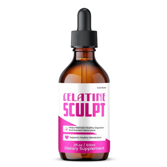 Gelatine Sculpt Drops Liquid Supplement, GelatineSculpt Supplement, All Natural Formula, Overall Wellness & Health 60 mL (1 Pack)