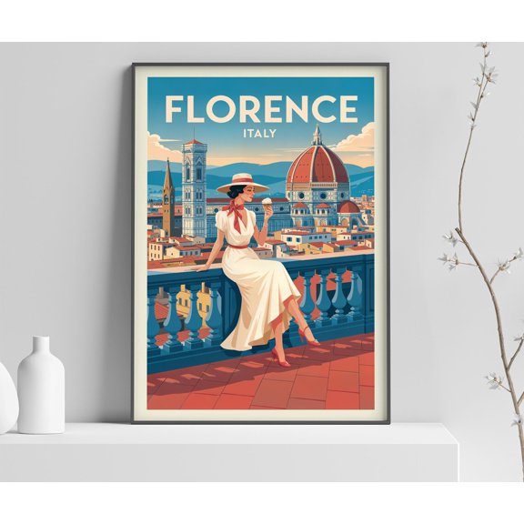 Gelato In Florence Italy Kitchen Wall Art Decor Unframed Paper Print