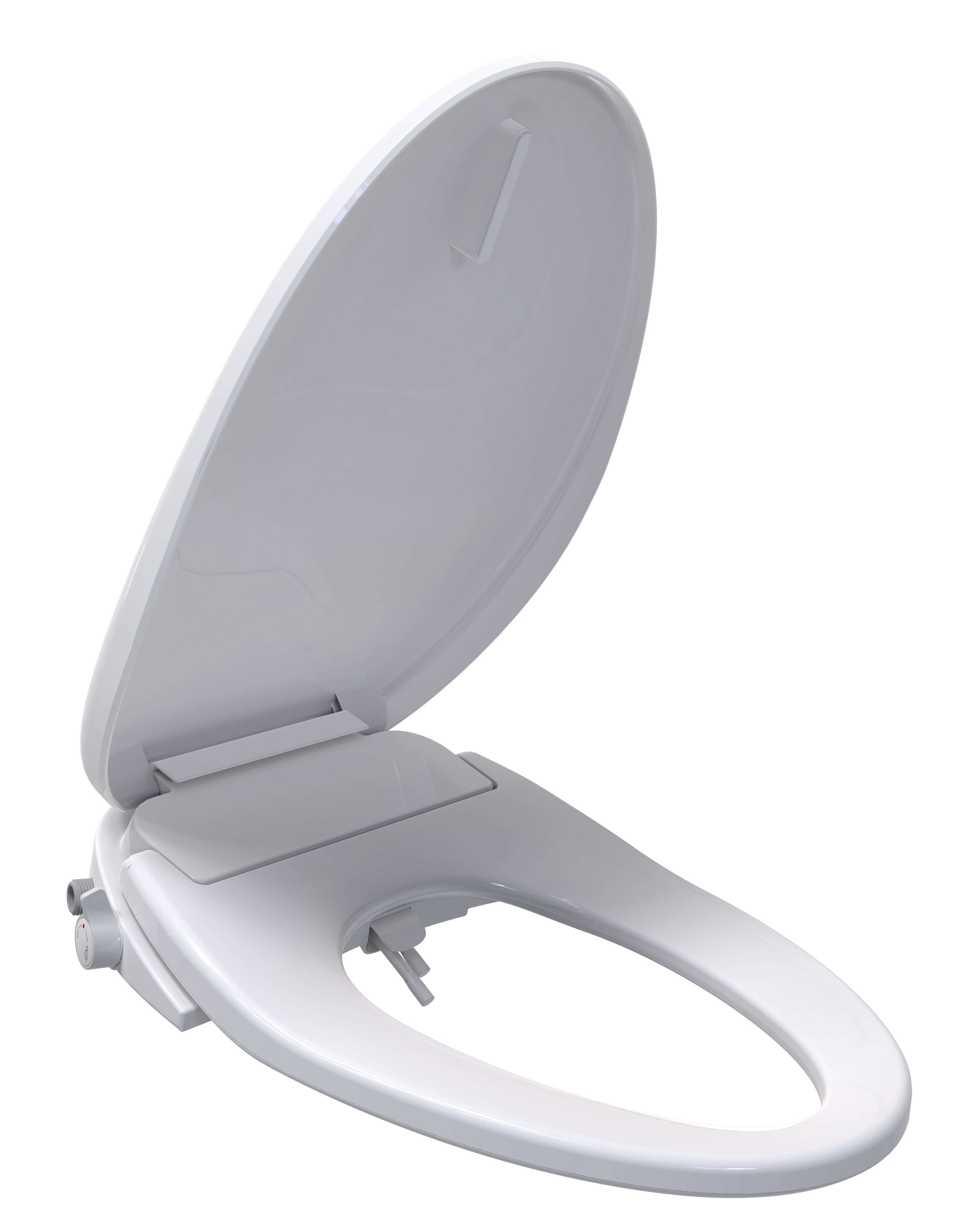 Gele WB002 Elongated Bidet Toilet Seat, Non-electric, Slow Close Seat & Lid, Dual Nozzle, Easy Installation & Clean, Adjustable Spray Pressure, fit most toilets, Kohler, Toto, American Standard, etc