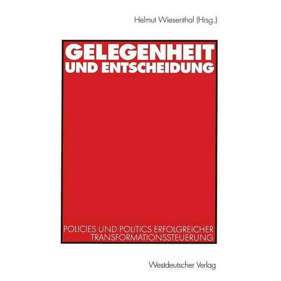 Gelegenheit Und Entscheidung, (Paperback)