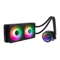 thumbnail image 1 of Gelid Solutions CC-AIO-240-A Liquid 240 CPU AIO Water Cooler w 2x 120mm RGB Fan 750-1800 RPM AM5 & LGA 1700 Compatible, 1 of 7