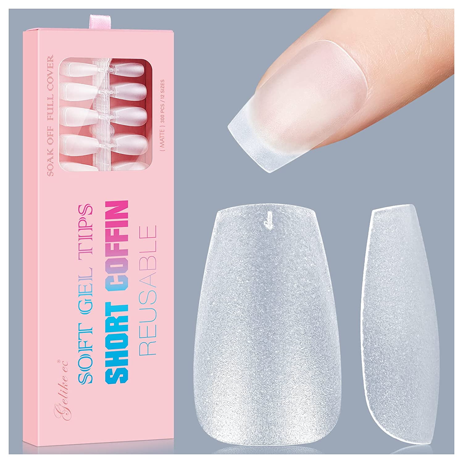 Amazon.com: KQueenest 30 PCS Light Pink Press on Nails Short Medium Square  Fake Nails Acrylic,Salon Colored Gel Glue on Nails,Thick Short Coffin False  Nails Set,Varied Sizes for Women Girls Summer Decoration :