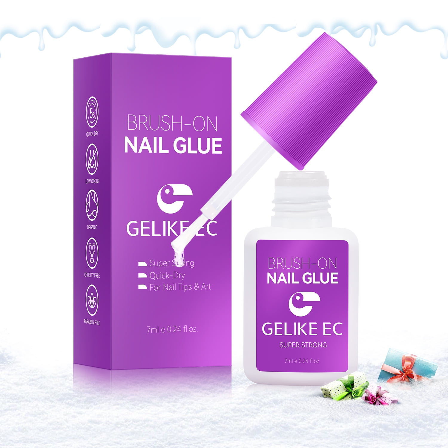 Gelike EC Quick Dry Super Strong Nail Glue Gel for Acrylic Nails