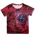 thumbnail image 1 of Gelikeya 3D Space Graphic Tees, Kids Short Sleeve T Shirt School Activewear Clothes 2026 Red 4-5 Years, 1 of 3