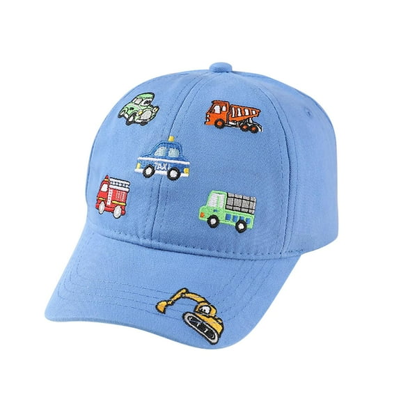 Gelikeya Adjustable Kids Baseball Cap for Boys Washable Denim with Train Design Baseball Hat for Sports & Daily Wear (Blue, 2-8 Yearss)