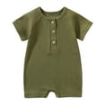 thumbnail image 1 of Gelikeya Baby Boy Rompers Baby Girl Sleepers Clothes Unisex Organic Cotton Pajamas Soft and Comfortable Jumpsuit (Green, 6-12 Months), 1 of 3