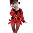 thumbnail image 1 of Gelikeya Baby Girl Christmas Outfit Size 7-8 Party Wear Kids School Performance Funny Clothes Soft Comfortable Christmas Santa Reindeer Outfits (X03 Red, 7-8 Years), 1 of 8