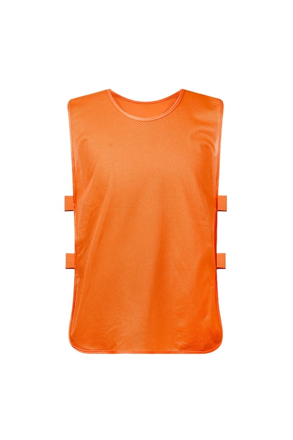 Basketball for Kids Boys Solid Color Youth Pinnies Casual Crewneck Tank Tops Soft and Breathable Undershirts Orange 3-9 Years