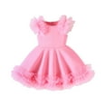 thumbnail image 1 of Gelikeya Birthday Dresses for Girls 1-3 Years Cute Pink Lace Trim Princess Formal Dress Flower Girl Wedding Guest Dress(Toddlers, Z07-Pink, 2-3 Years), 1 of 7