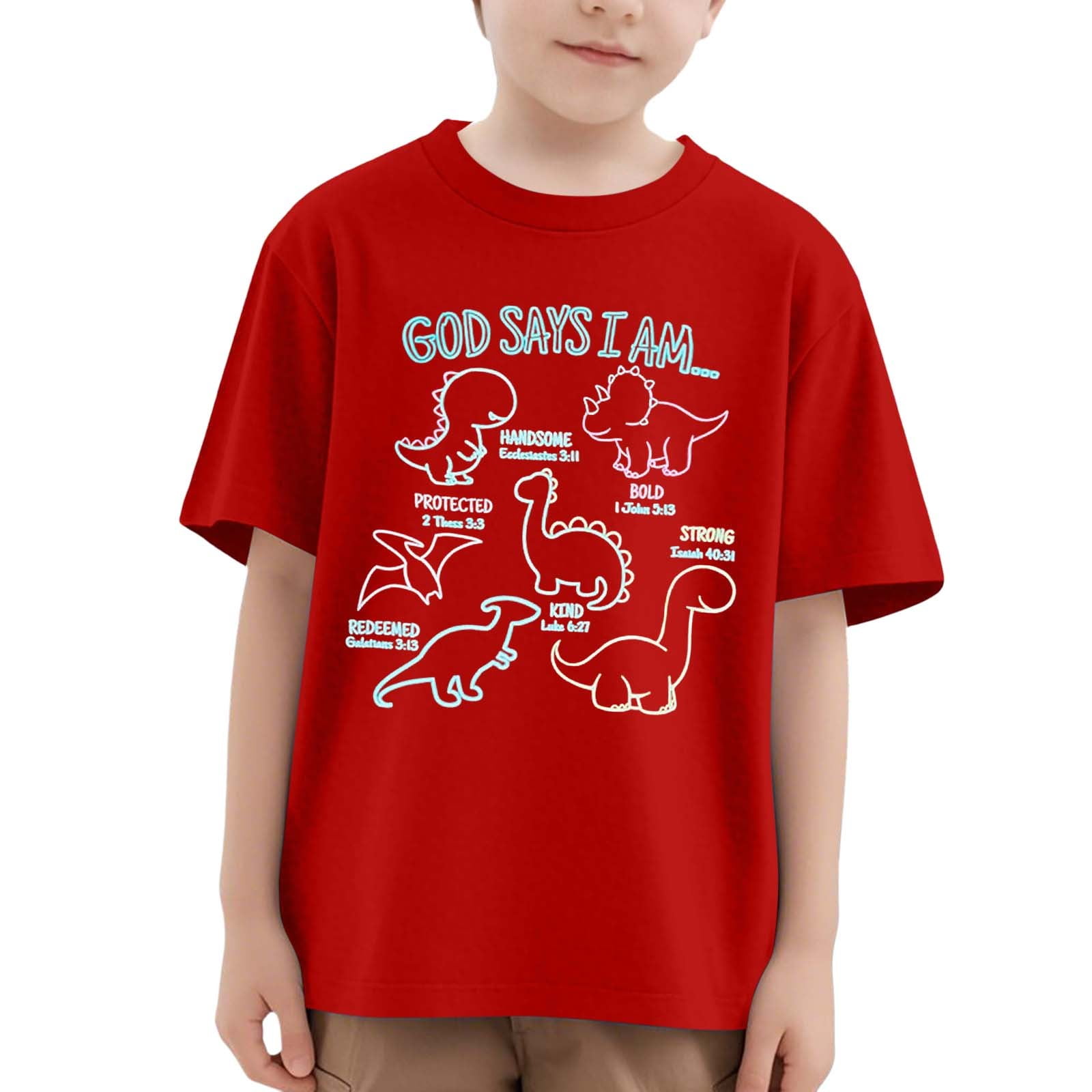 STEGOSAURUS ROYAL SHORT SLEEVE SUMMER BOYS T-SHIRT - ROYAL