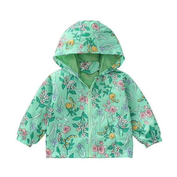 Gelikeya Boys Leather Jacket Kids Jean Jacket Warmly Long Sleeve Kids Thin Fashion Zipper Sport Coat Teen Girls Clothes (Green, 2-3 Years)