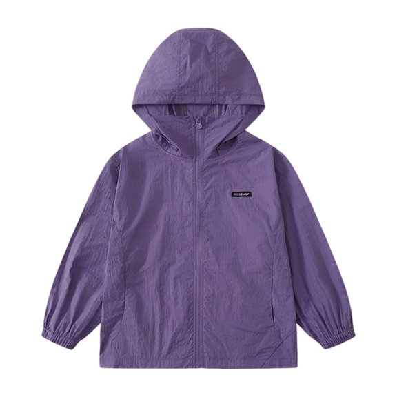 Gelikeya Boys Lightweight Jacket Toddler Windbreaker Jacket Halloween Long Sleeve Kids Thin Fashion Zipper Sport Coat Girls Outerwear Clothes (Purple, 13-14 Years)