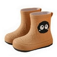 thumbnail image 1 of Gelikeya Boys Rain Boots Cartoon Dinosaur Cartoon Dinosaur Rain Shoes Girls' Fashion (Brown, Size 8-9 Years), 1 of 3