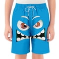 thumbnail image 1 of Gelikeya Boys Shorts Stylish Summer Swim Trunks Quick Drying Beachwear Sports Swimming Board Shorts Holiday Party Bathing Suits #02 Sky Blue, 13-14 Years, 1 of 4