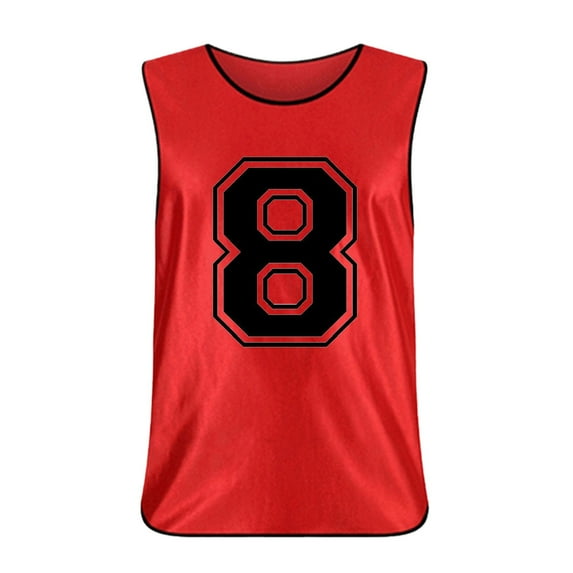 Gelikeya Boys Tank Tops Size 3-9 Basketball Baseball Soccer Solid Color Casual Round Neck Undershirts Breathable Kids Summer Vest Top #08 Red 3-9 Years