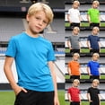 thumbnail image 1 of Gelikeya Boys UPF 50+ Rash Guard Swim Shirts Short Sleeve Quick Drying UV Protection Sun Shirt Summer Athletic Tops Navy, 4-5 Years, 1 of 6
