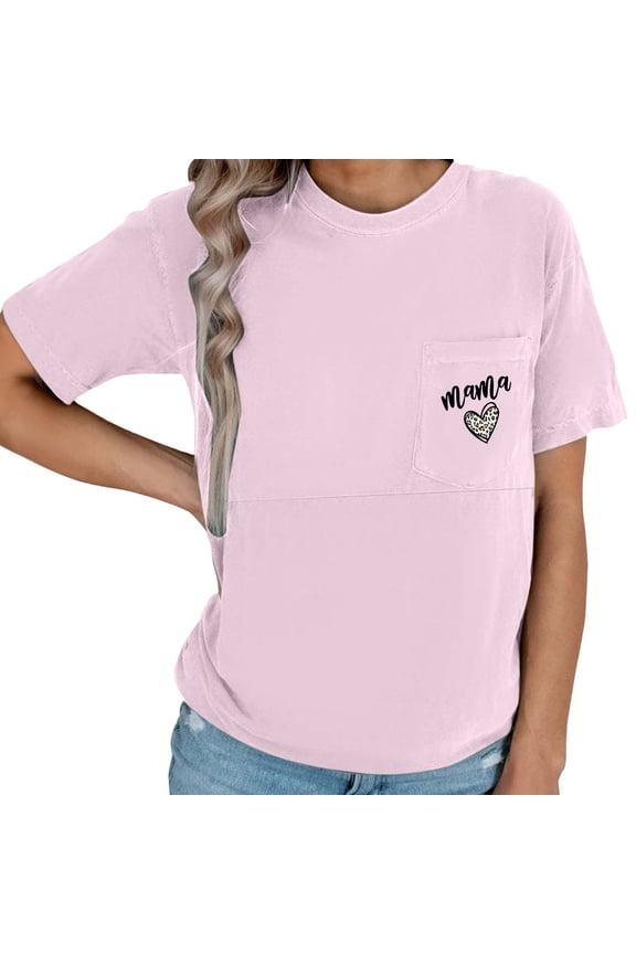 Feeding Shirts Women Nursing Tops Causal Distressed Mama Shirt Cute Graphic Tees Friendly Zip Maternity Breastfeeding Tops Pink, Size L