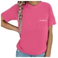 thumbnail image 1 of Gelikeya Breastfeeding Shirts for Women Mama Zipper Nursing Tops Distressed Maternity Tees Pregnancy Clothes with Pocket Hot Pink, Size M, 1 of 4