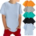 thumbnail image 1 of Gelikeya Cotton T Shirts for Toddler Kids Boys Short Sleeve Classic Fit Tee Tops Casual Soft Breathable Summer Clothes Green, 4-5 Years, 1 of 8