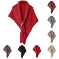 thumbnail image 1 of Gelikeya Crochet Sweater Scarf Womens Solid Color Shawl Elegant Sweater Poncho Wraps with Loop Closure, Grey, One Size, 1 of 4