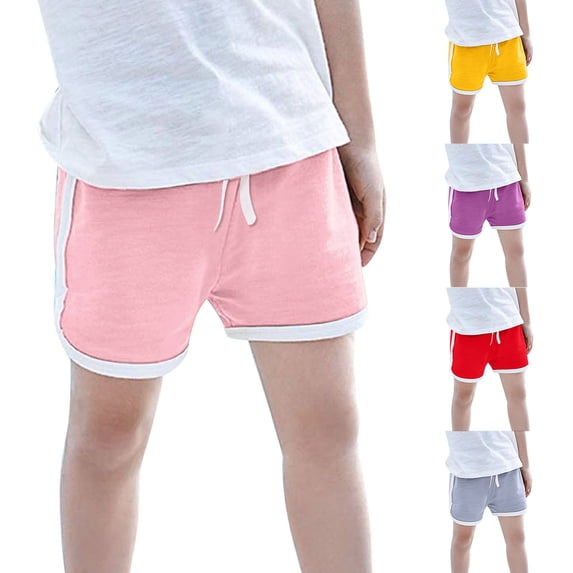 Gelikeya Dolphin Shorts for Girls Sports & Recreation Shorts Cute Summer Clothes for Running, Gym Workout Shorts for Kids, Activewear Red, 9-10 Years