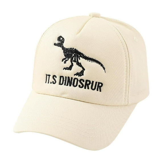 Gelikeya Embroidered Baseball Cap for Boys Girls Vintage Adjustable Washed Distressed Denim Baseball Hat (Khaki, 2-8 Yearss)