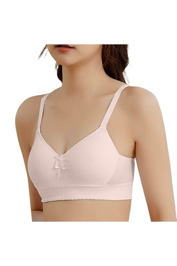 Girls Bras Padded Ages 8 12 Sports Bras Spaghetti Straps Seamless Traing Bras Soft and Comfortable Cotton Underwear Camisole Bralettes(Tweens, Beige, 10-12 Years)