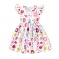 thumbnail image 1 of Gelikeya Girls Dresses Size 1-6 Kid Floral Ruffle Flutter Sleeve Cute Sweet Sundress Summer Toddler Girl Princess Dresses(Toddlers, Z08-Light Pink, 3-6 Months), 1 of 6